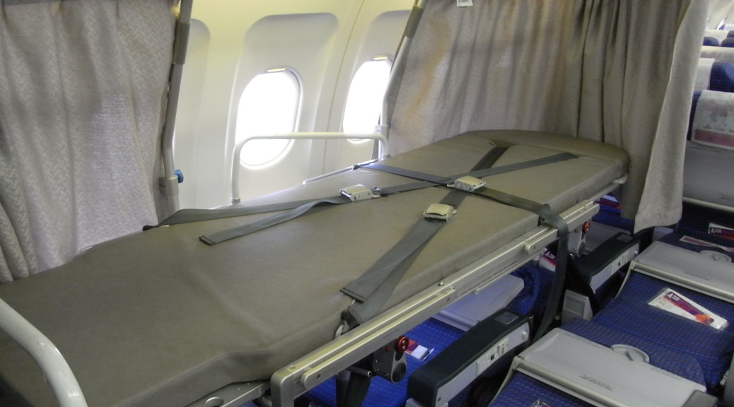 A commercial airline stretcher